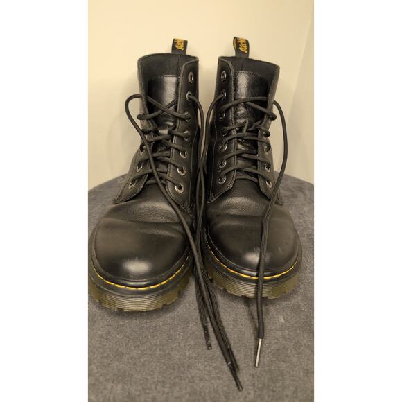 Dr Martens Luana black matte lace up combat boots - Picture 2 of 11